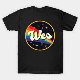 Wes // Rainbow In Space Vintage Style T-Shirt